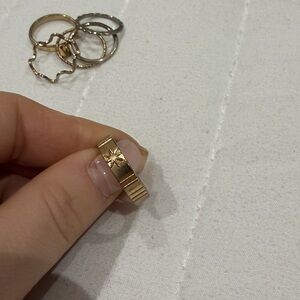 Elegant Gold-Tone Women's Ring Set